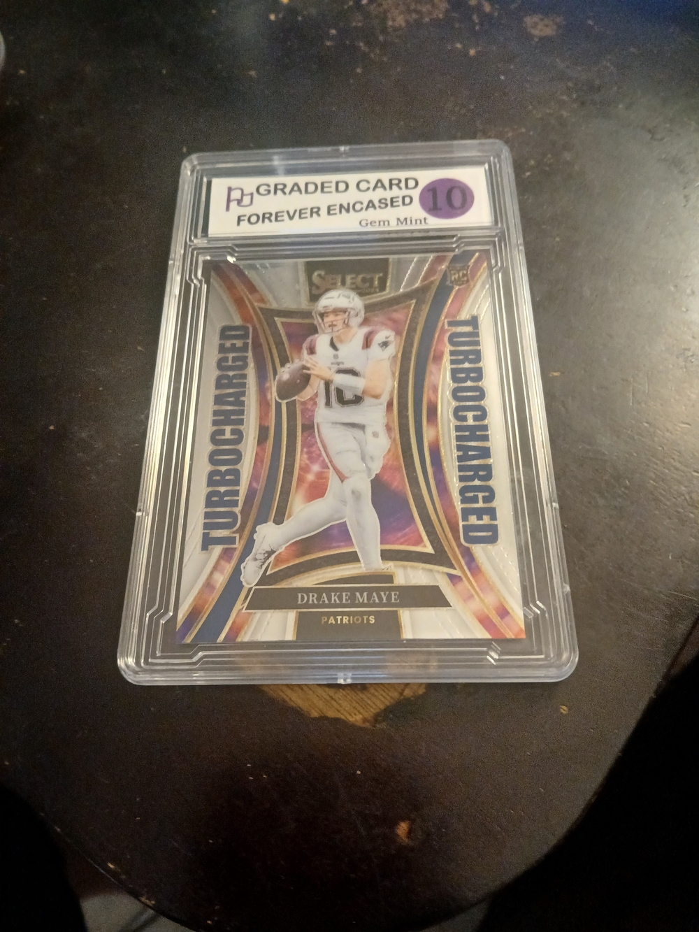 Select Turbocharged Football Trading Card - Purple Accents - Drake Maye